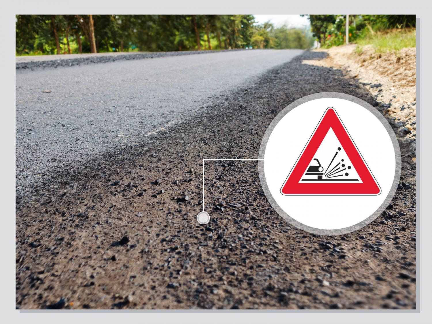 Pericolo di strada sdrucciolevole: cosa fare | Quiz Patente-immagine